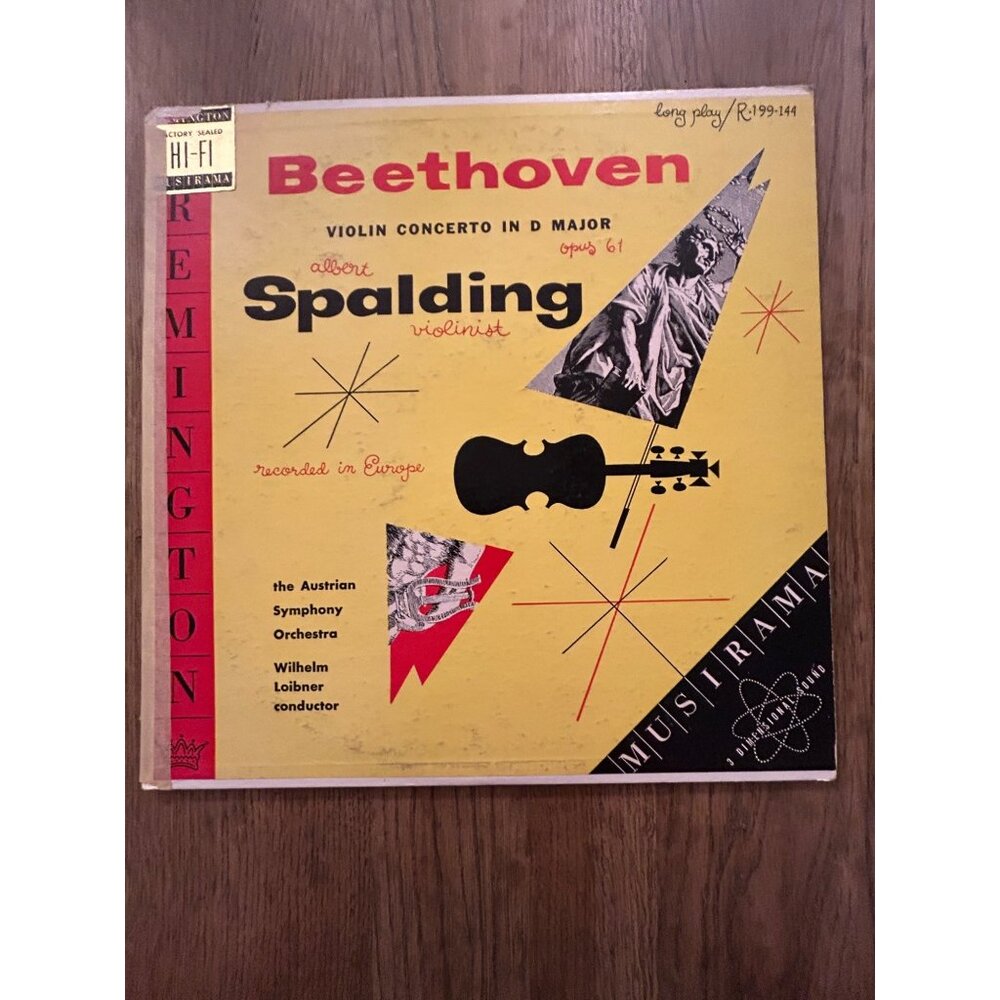 Beethoven Violin Concerto In D Major Vinyl Record By Albert Spalding R199-144